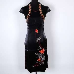  Chinese Embroidery Cheongsam Mini Dress Available Sizes 0 