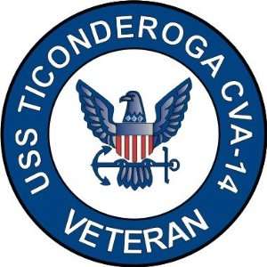  US Navy USS Ticonderoga CVA 14 Ship Veteran Decal Sticker 