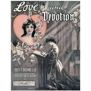 6 x 4 Greetings Card Sheet Music Love and Devotion
