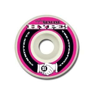  Hype Skateboard Wheels Handshake Pink 51mm Sports 