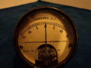 Vintage Weston DC Amperes Meter Gauge Model 301  