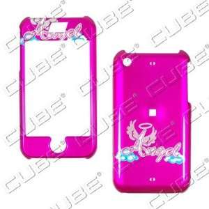  Apple iPhone 1G/2G   Glitter Angel on Hot Pink   Hard Case 