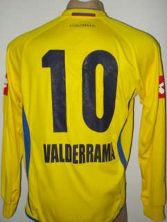 ORIGINAL LOTTO COLOMBIA SOCCER JERSEY VALDERRAMA #10  