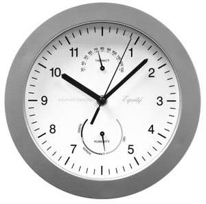 Equity 29002 10” Analog Wall Clock with Temperature & Humidity 