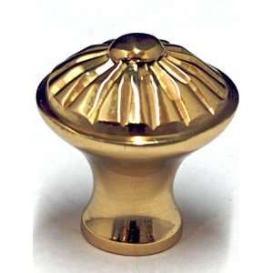  Cal Crystal   Melon Knob (Cal Vb 9 Us3) Polished Brass 