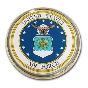 United States Air Force USAF Seal Gold Plated Premium Metal Car Truck 