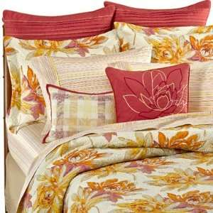  LIZ CLAIBORNE Orange FRANCESCA Tropical TWIN QUILT 