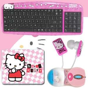  Kitty 3D Mouse Pad (Pink) #74509 + Hello Kitty In Ear Buds (Pink/White