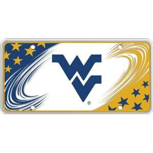  Collegiate Series WVU Stars Blue License Plate Automotive