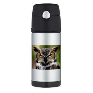    Thermos Travel Water Bottle Great Horned Owl 
