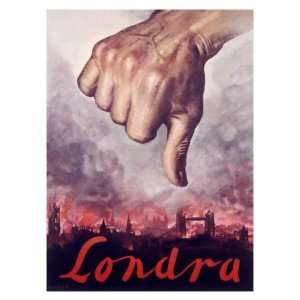  Londra, Italian Fascist Propaganda Giclee Poster Print 