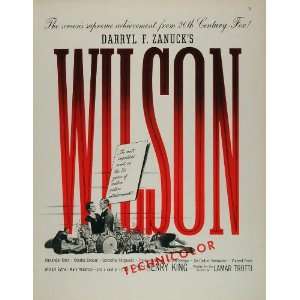 1944 Ad 20th Century Fox Movie Wilson Darryl Zanuck   Original Print 
