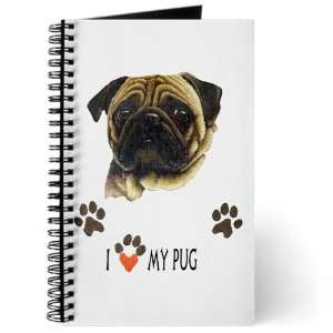 Journal (Diary) with Pug I Love My Pug Dog on Cover