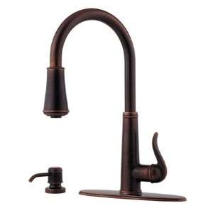   Ashfield Lever Handle Pull Out Faucet, Rustic Bronze
