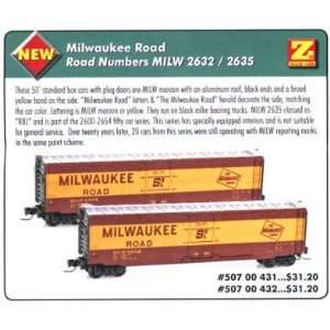  MicroTrains Milwaukee Road 50 Standard Boxcar w/Plug Door 