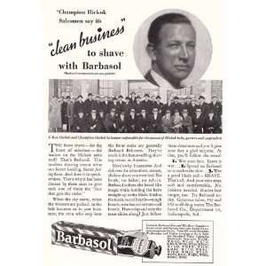    Print Ad 1931 Barbasol Champion Hickok Salesmen Barbasol Books