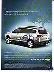 2008 ad CHEVY TRAVERSE CROSSOVER silver car print