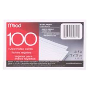  17 Pack MEAD PRODUCTS CARDS INDEX RULED 3 X 5 100 CT 