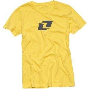   One Industries Womens Numero Uno T Shirt   X Large/Yellow Automotive