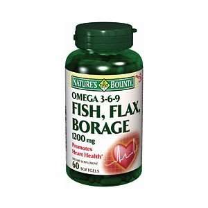  NATURES BOUNTY FISH FLAX BORAGE OMEGA 369 60SG by NATURES 