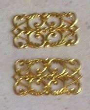 FILIGREE  BRASS UNPLATED   25X15MM 10 PIECE   8 8064  