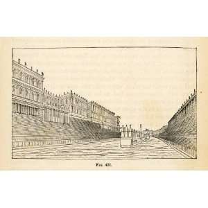  1876 Wood Engraving View Circus Maximus Rome Italy Chariot 