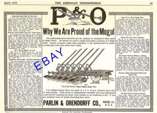 1913 PARLIN & ORENDORFF 6 FURROW MOGUL ENGINE PLOW AD  