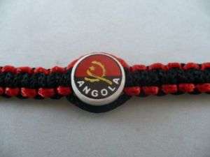 Angola Country Flag Macrame Bracelet  