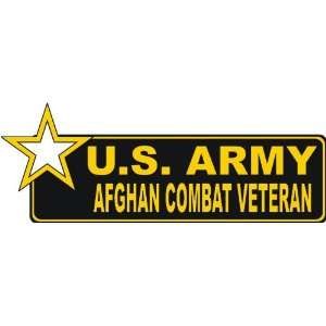  United States Army Afghan Combat Veteran Bumper Sticker 