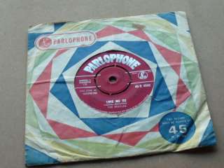THE BEATLES ORIGINAL 1962 RED PARLOPHONE 45 LOVE ME DO EXCELLENT EARLY 