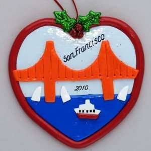  Personalized San Francisco Golden Gate Bridge Ornament 