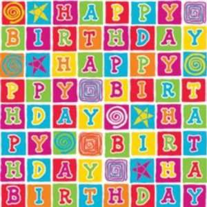  Printed Gift Wrap 30 Wide 5 Foot Roll Birthday Bl Arts 