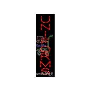 Uniforms LED Sign 24 inch tall x 7 inch wide x 3.5 inch deep outdoor 