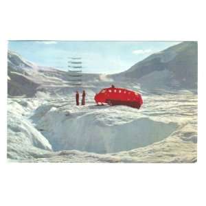  Snowmobile on Athabasca Glacier Postcard Banff 1963 