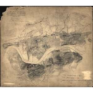  1864 Civil War map of Tennessee, Knoxville