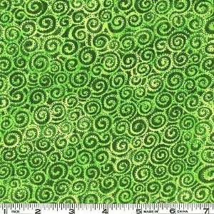  45 Wide Laurel Burch Ocean Songs Swirl Lime Green Fabric 