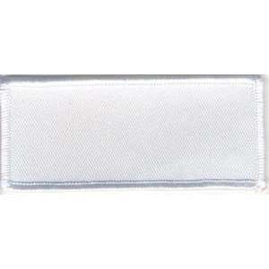  BLANK Patch 3.5x1.5 WHITE Back & Edge Heat Sealed Back 