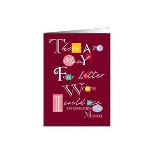  Mom   Four Letter Words   Birthday Card Health & Personal 