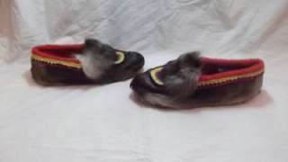 Mens Shoes Moccasins Mukluk Genuine Deer 8 Nice Fur Handmade Indian 