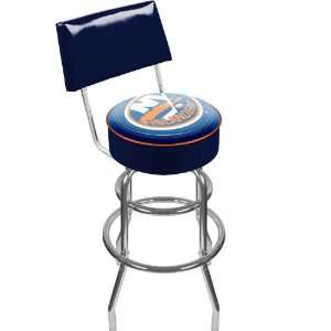   NHL New York Islanders Padded Bar Stool with Back 