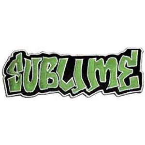  SUBLIME BAND NAME GREEN EMBROIDERED PATCH