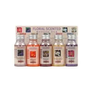  Floral Scent Massage Oil Set 5 Pack   1 oz Bottles Health 