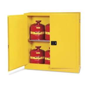  Flammable Storage Cabinet, 30 Gallon   Yellow   Self 