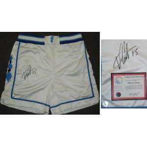 Vince Carter Signed UNC Tar Heels White Shorts  Sports 