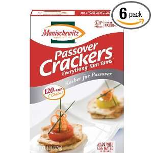 Manischewitz Passover Everything Tam Tam Crackers, 8 Ounce Boxes (Pack 