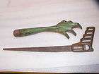 vintage antique garden culitvator tool very old and tree pruning