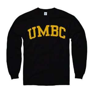  UMBC Retrievers Black Arch Long Sleeve T Shirt Sports 