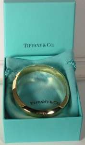 TIFFANY & CO 18K YG 10mm Hinged BANGLE Italy ~GAL Appraisal ~Tiffany 