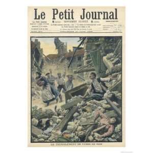   When an Earthquake Strikes the Midi France Giclee Poster Print, 18x24