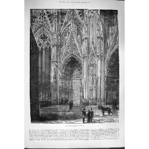  1880 WEST DOOR COLOGNE CATHEDRAL ARCHITECTURE FINE ART 